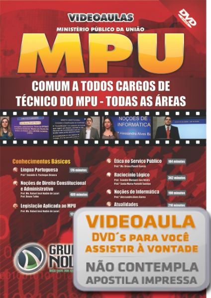 Videoaulas Concurso MPU 2013 - Comum aos Cargos de Técnico